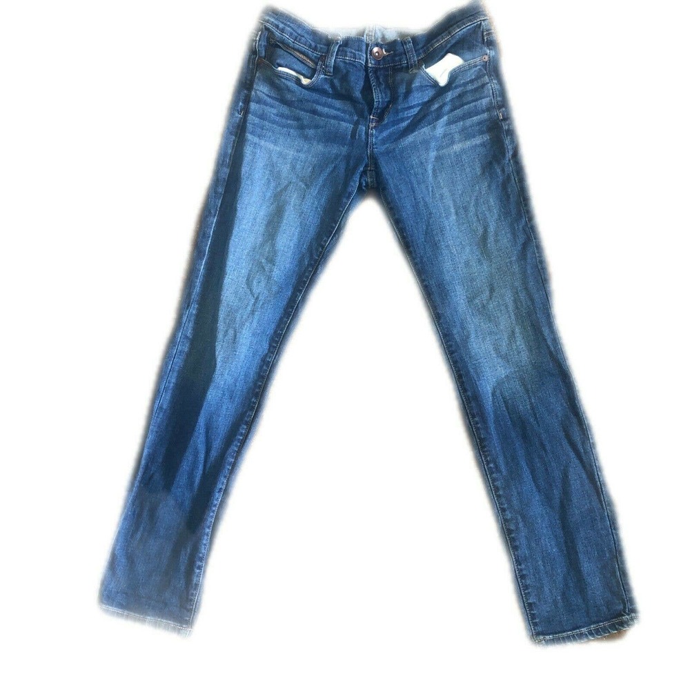 Womens Blue Medium Wash Regular Fit Comfort Skinny Leg Denim Jeans Size 29/8P